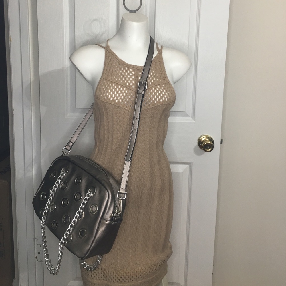 Pewter/Gray Convertible Satchel/Crossbody Bag